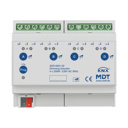 KNX Dimmer Actuator 4F 250W AKD-0401.02
