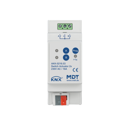 KNX Actuator Ρελε 2F 16A 70μF AKK-0216.03