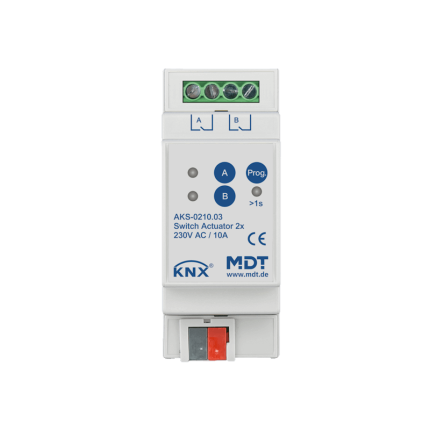 KNX Actuator Ρελε 2F 10A 140μF AKS-0210.03