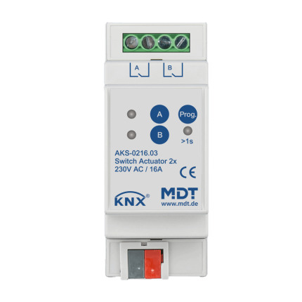 KNX Actuator Ρελε 2F 16A 140μF AKS-0216.03