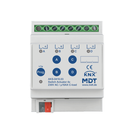 KNX Actuator Ρελε 4F 16A 140μF AKS-0416.03