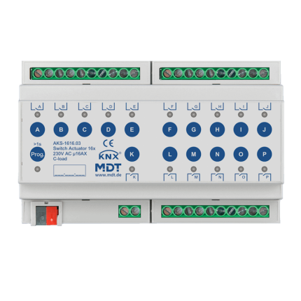 KNX Actuator Ρελε 16F 16A 140μF AKS-1616.03