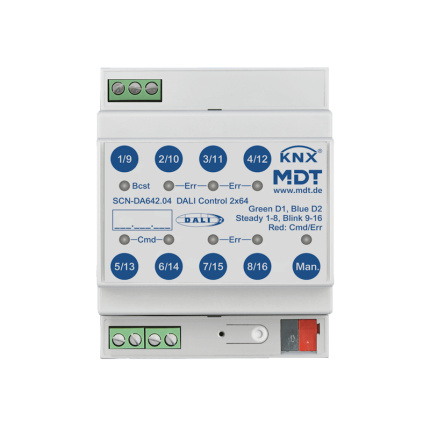 KNX Dimmer DALI-2 2X64 Gateway SCN-DA642.04